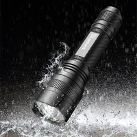 Lampe torche tactique LED en alliage d'aluminium, 1200 lumens, étanche IP44, avec batterie rechargeable 21700, mode SOS, pour le camping