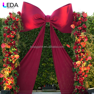 LEDA โบว์ขนาดใหญ่สีแดงสำหรับตกแต่งฉากหลังงานแต่งงาน งานเลี้ยง งานพิธีบนเวที ทางเดิน และตกแต่งพื้นหลัง - Product Image 3