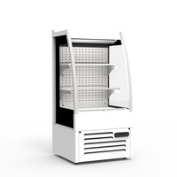 Réfrigérateur à rideau d'air pour supermarché, vitrine de produits laitiers, refroidisseur ouvert multi-niveaux à commande numérique, éclairage LED, 366L, 0-5°C