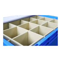 Caisse en plastique industrielle avec séparateur personnalisé, empilable, type Europe, robuste, pour la logistique