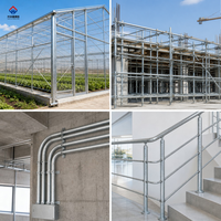 Tuyau en acier galvanisé Q235B, galvanisé à chaud, pour conduite d'huile, main courante, balustrade d'escalier, clôture, garde-corps, pliage, ISO 9001, MTC, en vrac