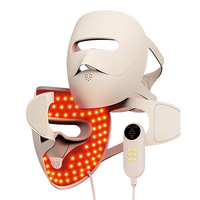 Masque facial LED OEM 7 couleurs pour thérapie par la lumière rouge, sans fil, infrarouge, 3 modes, minuterie réglable, luminosité ajustable, vente en gros B2B