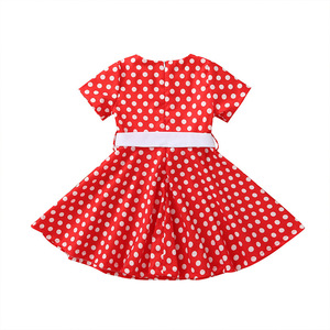 Vente en gros d'usine, nouvelle mode été 2021, robe pour petite fille avec ceinture fleurie - Product Image 1
