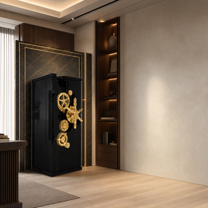 Personnalisable noir luxe coffre-fort velours intérieur plaqué or Accents <span class=keywords><strong>secret</strong></span> fait à la main meubles de maison salle à manger entrée maison Bar Villa - Product Image 3