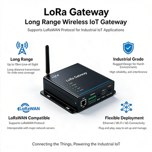 Passerelle LoRaWAN 8 canaux CN470 avec double antenne <span class=keywords><strong>SX1302</strong></span>, liaison Ethernet, boîtier métallique IP67, RS485, RS232, ChirpStack YFL1410-ETH - Product Image 4