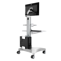 Chariot médical dentaire en gros-compatible moniteur et ordinateur, taille-réglable pour des cliniques
