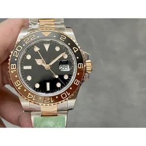 Reloj Drioshipping para hombre, reloj mecánico automático GMT, acero inoxidable, bisel de cerámica azul y rojo, cristal de zafiro, reloj para hombre de 40mm - Product Image 2