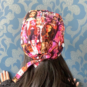 Chapeau d'allaitement en coton imprimé pour jeunes filles, style adorable, bonnet <span class=keywords><strong>de</strong></span> travail doublé en satin pour jeunes filles, femmes et infirmières - Product Image 1