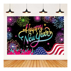 2025 ธีมปีใหม่ของตกแต่งงานปาร์ตี้ผ้าแขวนพื้นหลังสำหรับถ่ายภาพอุปกรณ์ประกอบฉากอุปกรณ์ตกแต่งผนังบ้าน - Product Image 1