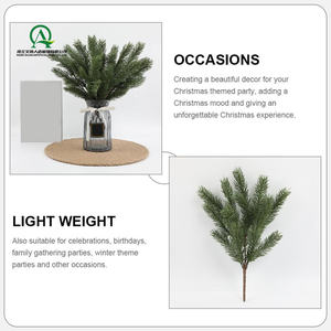 Ramas <span class=keywords><strong>de</strong></span> <span class=keywords><strong>pino</strong></span> artificiales, tallo verde, tacto real, agujas <span class=keywords><strong>de</strong></span> <span class=keywords><strong>pino</strong></span> <span class=keywords><strong>de</strong></span> Navidad, selecciones, ramas, vacaciones, invierno, guirnalda, arbustos <span class=keywords><strong>de</strong></span> flores verdes - Product Image 5