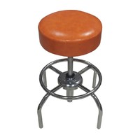 Tabouret de bar pivotant classique moderne en cuir rembourré avec logo personnalisé, écologique, sûr et durable, en métal