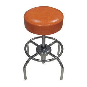 Silla de Barra Giratoria Clásica Moderna con Cojín de Cuero y Logotipo Personalizado, Ecológica, Duradera, de Metal, Modelo Cynful de Russia Abbey's - Product Image 4