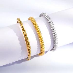 Luxury Inspired Trendy Designer Stainless Steel <b>Bangle</b> <b>Bracelet</b> Unisex - Product Image 1