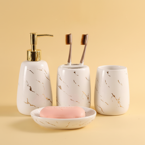 Elegante juego de baño de resina ecológico Patrón de modelo de Ángel impermeable - Product Image 1