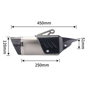 Pot d'échappement universel pour moto, silencieux modifié pour Honda R3 R15 MT07 PCX XMAX <span class=keywords><strong>FZ6</strong></span> Z900 Ninja400 Ninja250 Mt15 K10 - Product Image 5