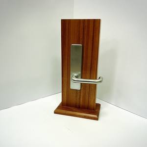 Manija tubular de acero cepillado de grado industrial para cerradura de embutir en proyectos de edificios públicos - Product Image 1