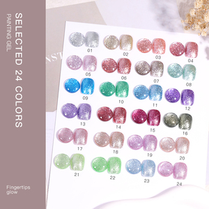 Suministros para Salón de <span class=keywords><strong>Uñas</strong></span>, Juego de Esmalte de Gel con Purpurina Francés, Marca Personalizada con Logotipo, Sin HEMA, 15 ml, Lámpara UV/LED - Product Image 4
