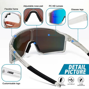 Gafas <span class=keywords><strong>de</strong></span> sol deportivas con logotipo personalizado CE UV400, protección para correr, pescar, <span class=keywords><strong>lentes</strong></span> polarizadas antivaho, gafas <span class=keywords><strong>de</strong></span> seguridad para ciclistas - Product Image 3