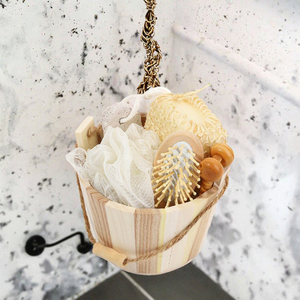 Ensemble de gommage corporel élégant pour le spa, soin pratique pour le corps, éponge de douche avec boîtes cadeaux - pour usage domestique et offert en cadeau - Product Image 3