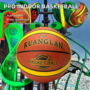 KHASON Professional Indoor Sports Custom Logo <b>Basketball</b> <b>Sizes</b> 3/<b>5</b>/7 PU Natural Rubber Eco-Friendly Durable 620-650g for - Product Image 2