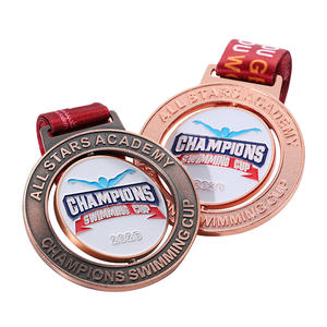 Medallas Deportivas <span class=keywords><strong>de</strong></span> Natación Giratorias 360° <span class=keywords><strong>de</strong></span> Aleación <span class=keywords><strong>de</strong></span> Zinc Esmaltadas con Recubrimiento <span class=keywords><strong>de</strong></span> Cobre para Competiciones <span class=keywords><strong>de</strong></span> Equipos <span class=keywords><strong>de</strong></span> Natación - Product Image 4