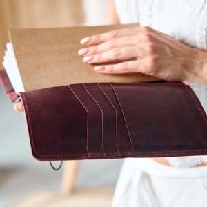 Logo personalizzato Vintage A5 in morbida pelle riutilizzabile copertina per Notebook in vera pelle Cover per incisione Laser - Product Image 6