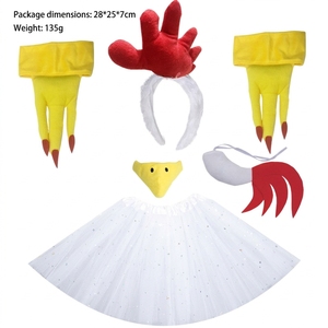<span class=keywords><strong>Disfraz</strong></span> de Halloween para <span class=keywords><strong>mujer</strong></span>, conjunto de guantes y diadema de pavo para adultos, accesorios para fiesta de Acción de Gracias, vestidos de fiesta - Product Image 6