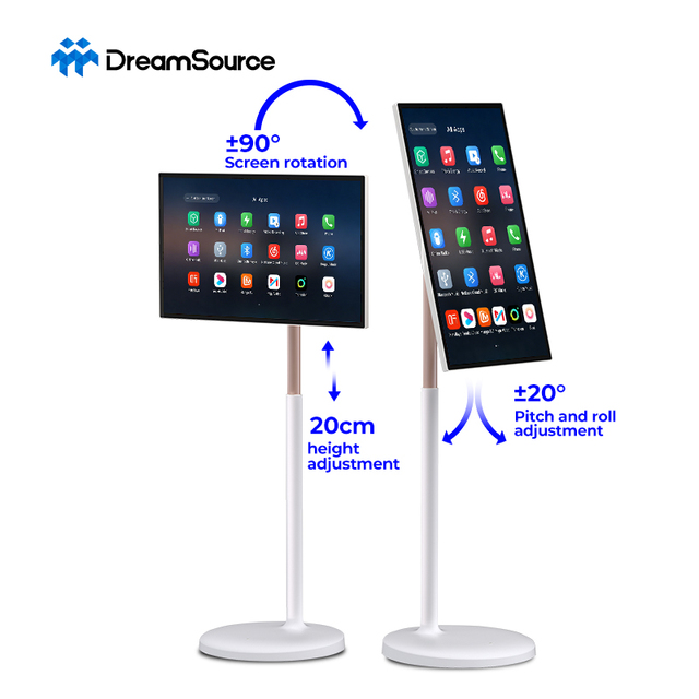 32 Inch Battery Power Mini Tv Android 12 Smart Screen on Wheel Full Hd Movable Smart Tvs for Traveling