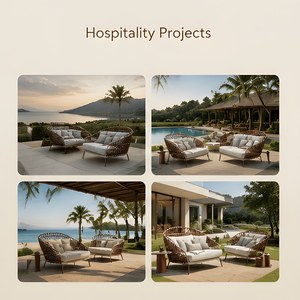 Patio giardino esterno mobili di lusso in alluminio corda lettini esterno <span class=keywords><strong>mare</strong></span> giorno letto spiaggia lettini rotondi con cuscino - Product Image 2