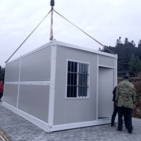 Maison conteneur préfabriquée pliable moderne de 20, 30 et 40 pieds, personnalisable pour bureau, toilettes, ferme, appartement, maison, bar, avec design respirant