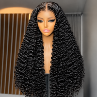 Perruques frontales transparentes HD avec logo personnalisé OEM, cheveux humains vierges Remy bouclés birmans 13x4, marque privée, vente en gros, emballage personnalisé