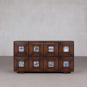 Mueble para TV Multifuncional de Madera Sólida Estilo Wabi-Sabi, Ecológico y Hecho a Mano, para Sala de Estar o como Mesa de Noche, Marca <span class=keywords><strong>Carmen</strong></span> Home - Product Image 3