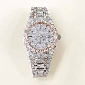 Montres automatiques mécaniques de luxe pour hommes et femmes, de qualité supérieure, avec moissanite VVS couleur D, style Hip Hop, entièrement serties de pierres - Product Image 5