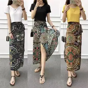 Factory Cheap Microfiber Fabric Wholesale Custom Printed Batik Sarong Fabric Thai Dress Batik Indonesia 100gsm