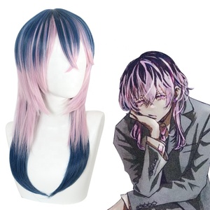 Peluca de Cosplay de Tokyo Revengers al por Mayor, 30 cm, Azul Medio y Morado, Rindo Haitani, Peluca Sintética de Anime Resistente al Calor - Product Image 2