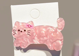 กิ๊บติดผมอะคริลิคการ์ตูนรูปสุนัขและแมวสำหรับเด็กผู้หญิง - กิ๊บติดผมด้านข้างน่ารัก อุปกรณ์ตกแต่งผมอเนกประสงค์ - Product Image 4