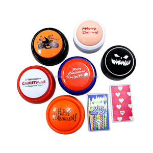 Bouton parlant enregistrable personnalisé DIY avec son musical, buzzer lumineux en plastique et papier, alimenté par piles, cadeaux promotionnels - Product Image 6