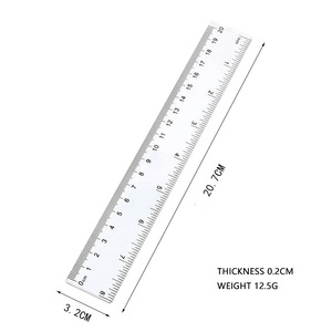Reglas de plástico de medición de doble cara con purpurina de alta calidad, 6, 8 y 12 pulgadas - Product Image 4