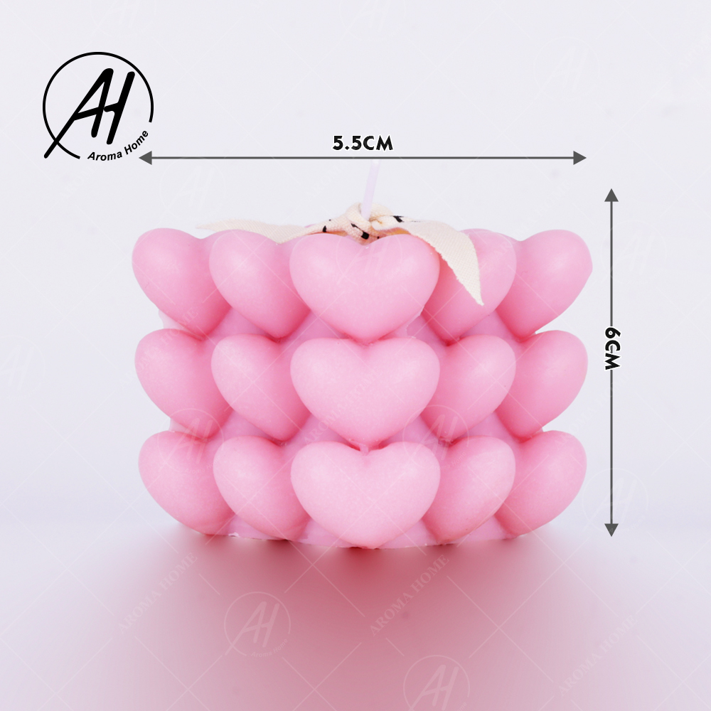 Özel Aşk Rubik Küpü İç Mekan Kokulu Mumlar El Yapımı Yaratıcı 2