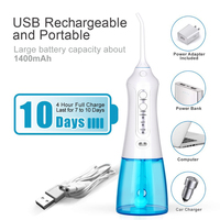 Hydropulseur dentaire portable rechargeable à 3 modes pour les dents, idéal pour les voyages et la maison