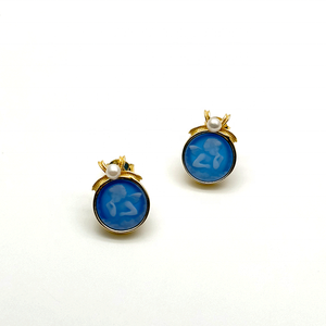 Heizun 2023 Antique Court Style Vintage Femme Bijoux Reine <span class=keywords><strong>Camée</strong></span> Broche Pins Nature <span class=keywords><strong>Agate</strong></span> boucle d'oreille - Product Image 2