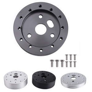 Adaptateur de moyeu de volant en aluminium RASTP 0,5 pouce 1 pouce 6 trous à 3 trous Noir Argent - Product Image 5
