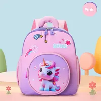 Nuevas mochilas escolares para niños y niñas de jardín de infantes, mochilas informales ligeras de poliéster impermeables de dibujos animados bonitos de alto valor