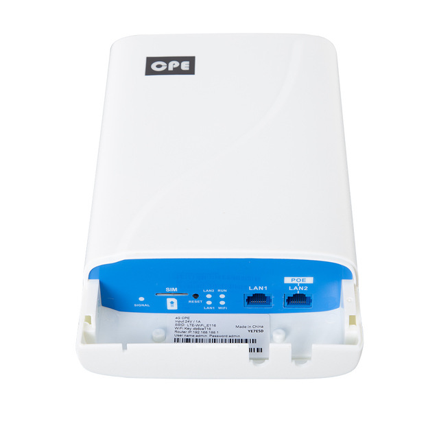 American Version B2 B3 B4 B12 B13 B66 B71 B41 SIM Card Slot 4G LTE Modem LAN/PoE FDD TDD Waterproof 4G CPE Outdoor