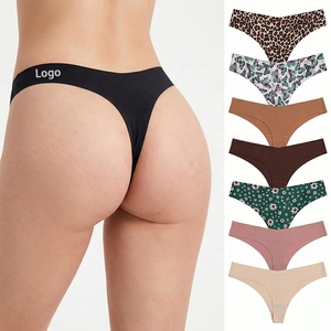 Venta al por mayor en stock OEM: Bragas de una pieza de <span class=keywords><strong>seda</strong></span> helada de poliamida y nailon sin costuras, tanga, lencería, bikini para mujer - Product Image 1