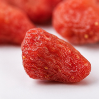 OEM Stroberi Kering AD Grosir, Manis Asam Kenyal, Camilan Buah Alami, Setengah Buah Utuh, Kemasan Vakum Premium 10kg