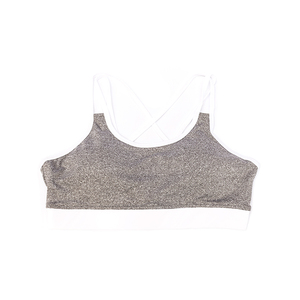 Grey tre Áo ngực thể thao Bộ XS Kích thước trọng lượng nhẹ Breathable Áo ngực Yoga với spandex lót đồng bằng <span class=keywords><strong>in</strong></span> thể dục Áo ngực độ đàn hồi trung bình - Product Image 1