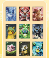 Cartes de collection Junyi Culture Pokemoned Polaroids Tear Fun Cards, personnages d'anime Pikachu, Charizard, Eevee, cadeaux pour enfants