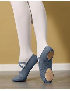 Morandi blue canvas <span class=keywords><strong>ballerine</strong></span> Baby Flats pantofole da balletto per bambini master ballet academy <span class=keywords><strong>scarpe</strong></span> da ballo - Product Image 3