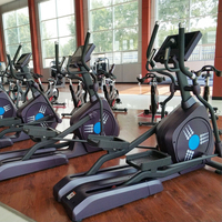 Bicicleta Elíptica Comercial con Resistencia Electromagnética, 12 Programas Preestablecidos, Entrenamiento de Cuerpo Completo, Equipo de Fitness